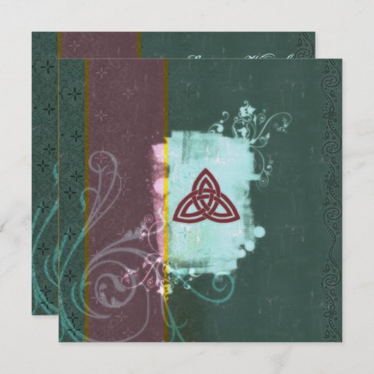 Celtic Triskel Einladung (Vorne/Hinten)