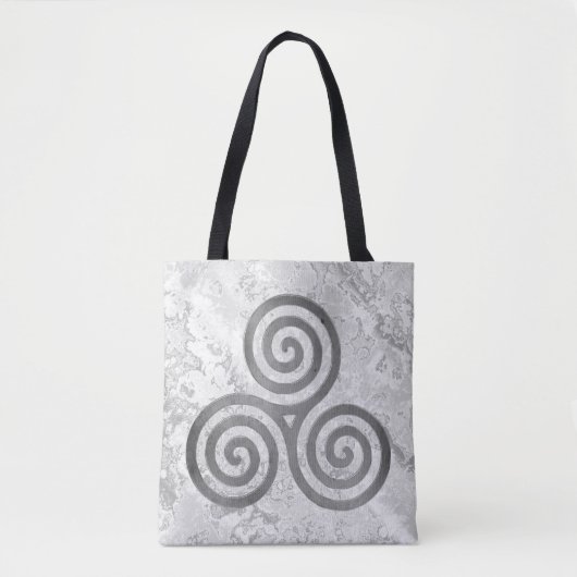 Celtic Triskele antikes Silber + Ihr Backen & Idee Tasche (Vorderseite)