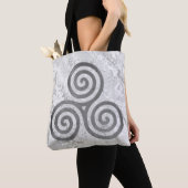 Celtic Triskele antikes Silber + Ihr Backen & Idee Tasche (Von Nahem)