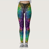 Celtic Triskele bunte Leggings (Vorderseite)