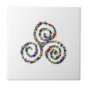 Celtic Triskele Festigkeit Power Symbol Fliese