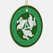 Celtic Triskele Hares Keramik Ornament (Rechts)