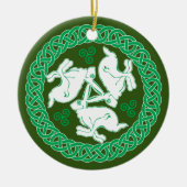 Celtic Triskele Hares Keramik Ornament (Vorne)