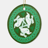 Celtic Triskele Hares Keramik Ornament (Links)