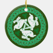 Celtic Triskele Hares Keramik Ornament (Hinten)