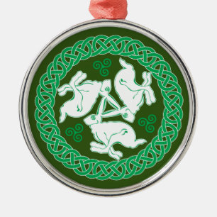 Celtic Triskele Hares Ornament Aus Metall