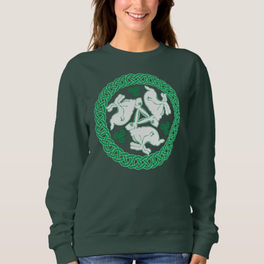 Celtic Triskele Hares Sweatshirt (Vorderseite)