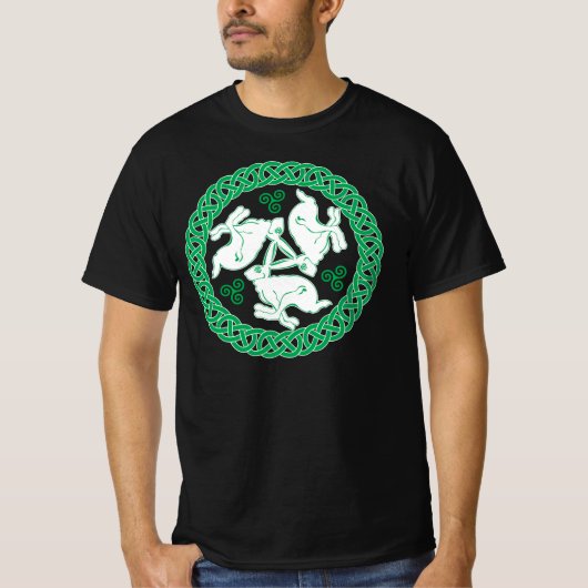 Celtic Triskele Hares T-Shirt (Vorderseite)