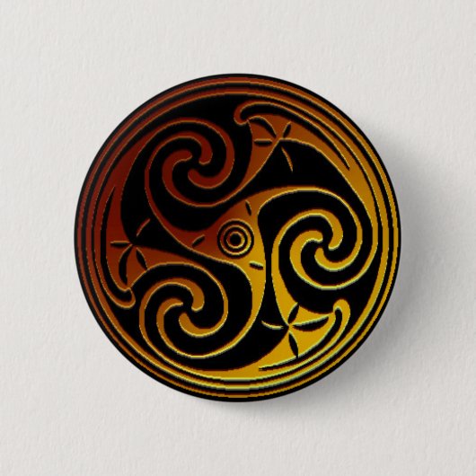Celtic Triskele Knopf Button (Vorderseite)