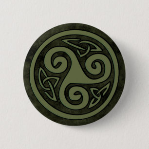 Celtic Triskele oder Triskelion Button