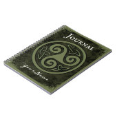 Celtic Triskele oder Triskelion Notebook Journal Notizblock (Linke Seite)