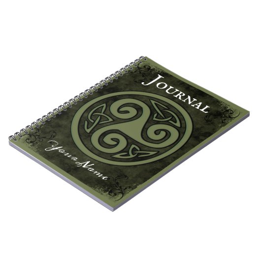 Celtic Triskele oder Triskelion Notebook Journal Notizblock (Linke Seite)