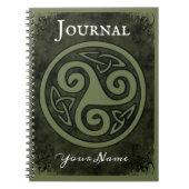 Celtic Triskele oder Triskelion Notebook Journal Notizblock (Vorderseite)