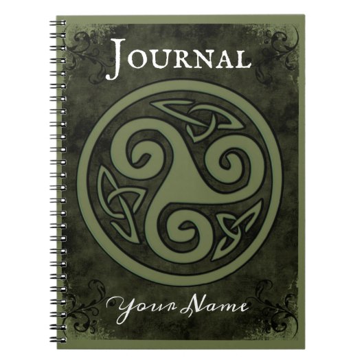 Celtic Triskele oder Triskelion Notebook Journal Notizblock (Vorderseite)