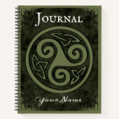 Celtic Triskele oder Triskelion Notebook Journal Notizblock (Vorderseite)