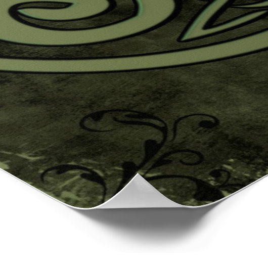 Celtic Triskele or Triskelion Poster (Ecke)