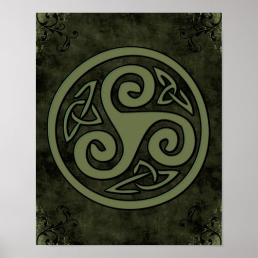 Celtic Triskele or Triskelion Poster (Vorne)