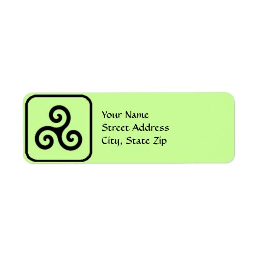 Celtic Triskele Symbol Address Labels (Vorne)