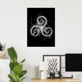 Celtic triskele - Triple Spiralsymbol Poster (Heimbüro)