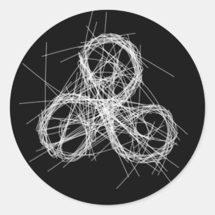 Celtic triskele - Triple Spiralsymbol Runder Aufkleber