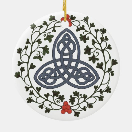Celtic Triskele with Holly and Ivy Ornament (Hinten)