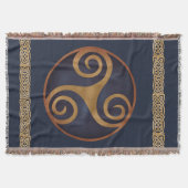 Celtic Triskelion (Blau) Benutzerdefinierte Vorlag Decke (Vorderseite)