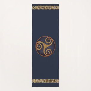 Celtic Triskelion (Blau) Benutzerdefinierte Vorlag Yogamatte