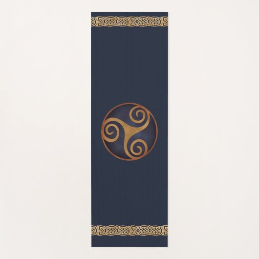 Celtic Triskelion (Blau) Benutzerdefinierte Vorlag Yogamatte (Vorderseite)