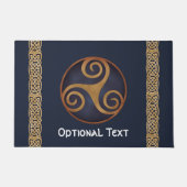 Celtic Triskelion (blau) Custom Fußmatte (Vorderseite)