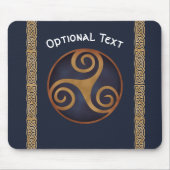 Celtic Triskelion (blau) Custom Mousepad (Vorne)