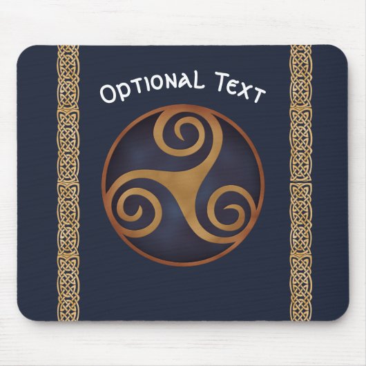 Celtic Triskelion (blau) Custom Mousepad (Vorne)