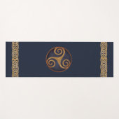 Celtic Triskelion (blau) Custom Yogamatte (Vorderseite (Horizontal))