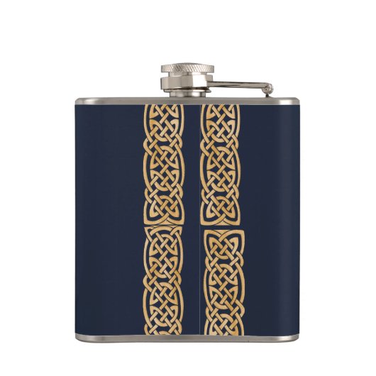 Celtic Triskelion (Blue) Custom Flachmann (Rückseite)