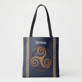 Celtic Triskelion (Blue) Custom Tasche (Vorderseite)