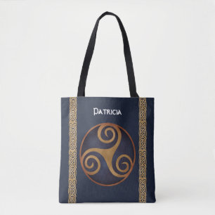Celtic Triskelion (Blue) Custom Tasche