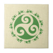 Celtic Triskelion & Kleeblatts Fliese (Vorderseite)