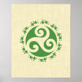Celtic Triskelion & Kleeblatts Poster (Vorne)