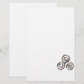 Celtic Triskelion Stärke Briefpapier (Vorne/Hinten)