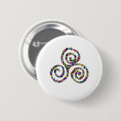 Celtic Triskelion Stärke Button (Vorne & Hinten)