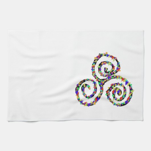 Celtic Triskelion Stärke Geschirrtuch (Horizontal)