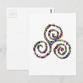 Celtic Triskelion Stärke Postkarte (Vorne/Hinten)