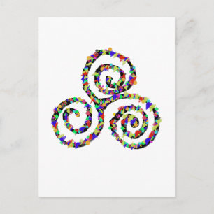 Celtic Triskelion Stärke Postkarte