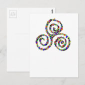 Celtic Triskelion Stärke Postkarte (Vorne/Hinten)