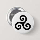 Celtic Triskelion Symbol Button (Vorne & Hinten)