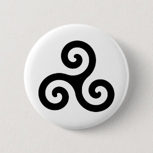 Celtic Triskelion Symbol Button