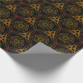 Celtic Triskelon Triskele Black Red Yellow Green Geschenkpapier (Ecke)