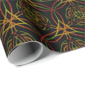 Celtic Triskelon Triskele Black Red Yellow Green Geschenkpapier (Rolleneckpunkt)