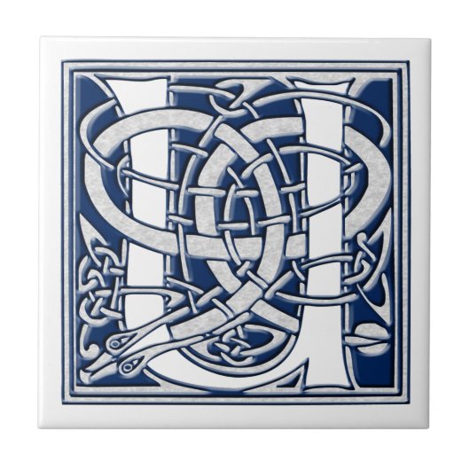 Celtic U Monogram Fliese (Vorderseite)