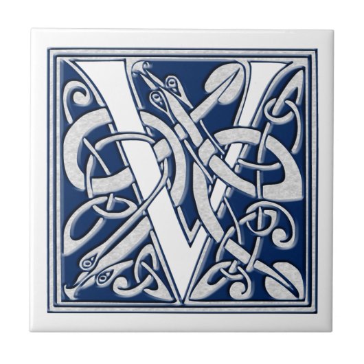 Celtic V Monogram Fliese (Vorderseite)