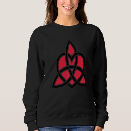 Celtic Valknut Dreifaltigkeit Knoten mit durchgewe Sweatshirt (Vorderseite)